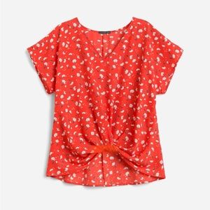 West K Allura Knot Detail Blouse.  Red